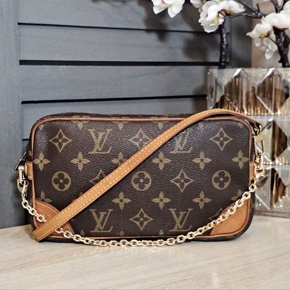 Authentic LOUIS VUITTON Monogram Marly Dragonne PM Crossbody - Picture 1 of 11
